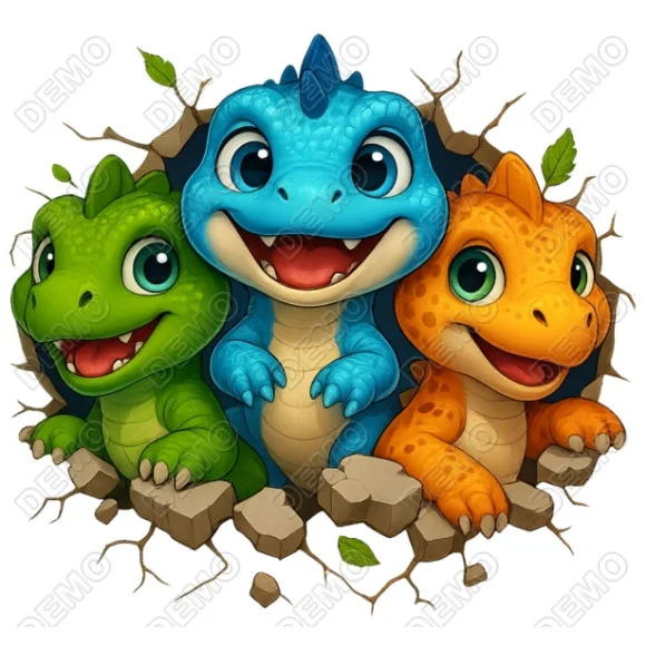 Cute Dragons   DTF Iron on Transfer  - Ready to Press