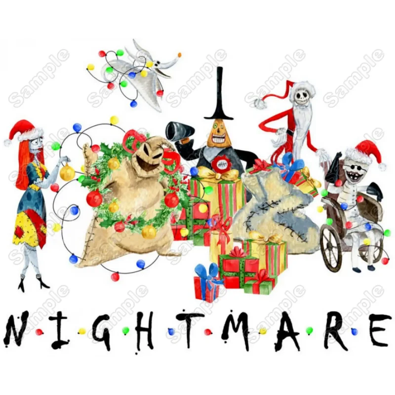 Nightmare Before Christmas DTF Iron on Transfer - Ready to Press #3 Nightmare Before Christmas DTF Iron on Transfer - Ready to Press #3