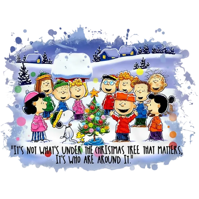 Peanuts, Snoopy, Charlie Brown Christmas DTF Heat Iron on Transfer - Ready to Press Peanuts, Snoopy, Charlie Brown Christmas DTF Heat Iron on Transfer - Ready to Press