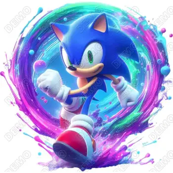Sonic  DTF  DTF Iron on Transfer 