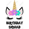 Unicorn Birthday Choose Family Member DTF Iron on Transfer