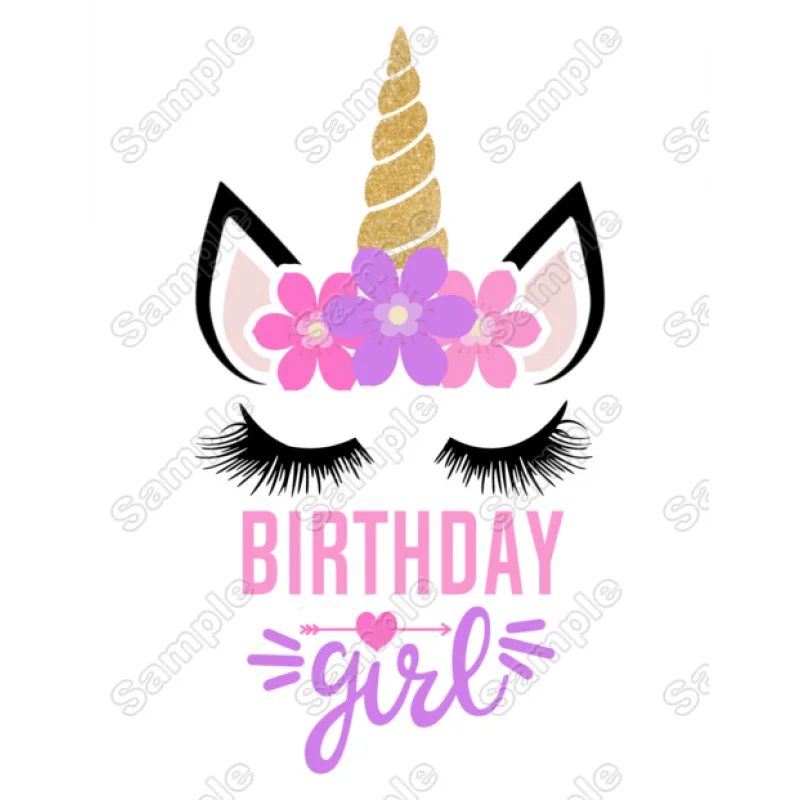 Unicorn Birthday Choose Family Member DTF Iron on Transfer