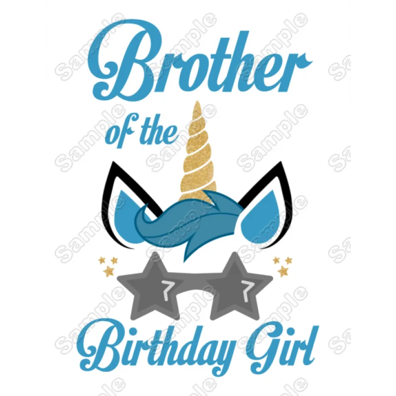 Unicorn Birthday Choose Family Member DTF Iron on Transfer