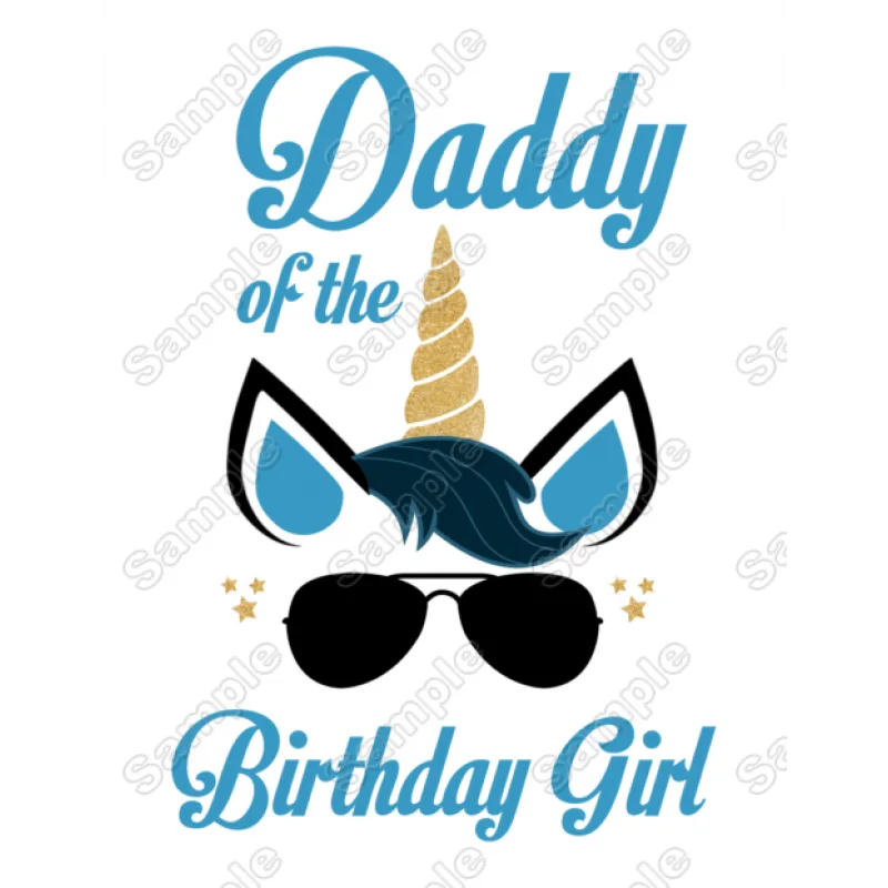 Unicorn Birthday Choose Family Member DTF Iron on Transfer