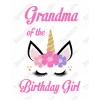 Unicorn Birthday Choose Family Member DTF Iron on Transfer