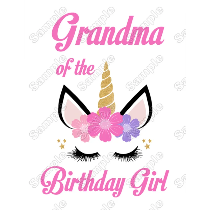 Unicorn Birthday Choose Family Member DTF Iron on Transfer