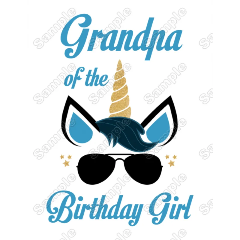 Unicorn Birthday Choose Family Member DTF Iron on Transfer