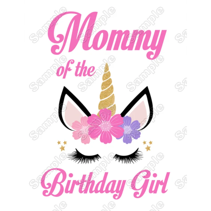Unicorn Birthday Choose Family Member DTF Iron on Transfer