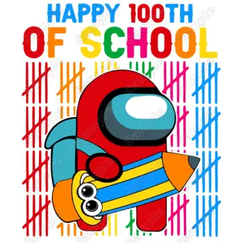 100 Days of School Among US DTF Iron on Transfer - Ready to Press 