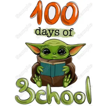 100 Days of School Star Wars DTF Iron on Transfer - Ready to Press 