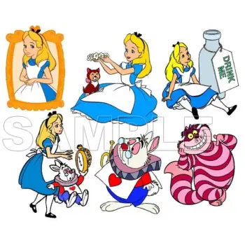 Alice in Wonderland DTF Iron on Transfer  - Ready to Press  #2