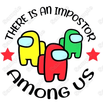 Among Us Impostor Game  DTF Iron on Transfer  - Ready to Press  #8