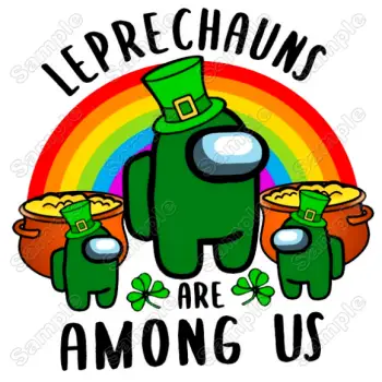 Among Us Leprechauns   Game  DTF Iron on Transfer  - Ready to Press  #9