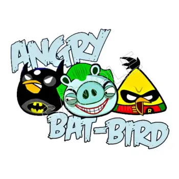 Angry Birds  Batman DTF Iron on Transfer - Ready to Press #71