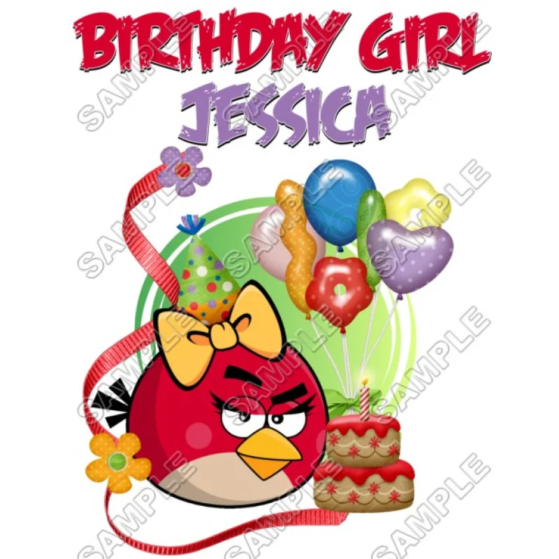 Angry Birds Birthday Personalized Custom DTF Iron on Transfer - Ready to Press #12 Angry Birds Birthday Personalized Custom DTF Iron on Transfer - Ready to Press #12