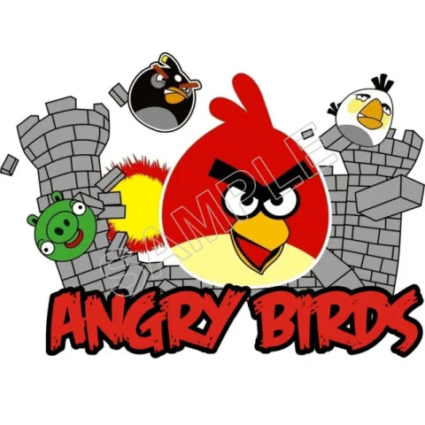 Angry Birds DTF Iron on Transfer - Ready to Press #77 Angry Birds DTF Iron on Transfer - Ready to Press #77