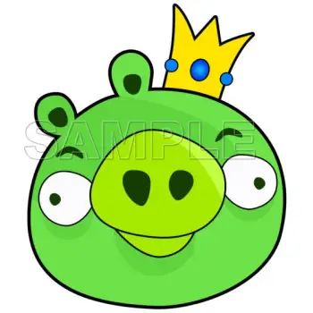 Angry Birds  King  Pig DTF Iron on Transfer  - Ready to Press  #10
