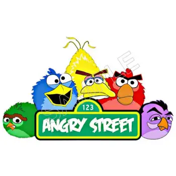Angry Birds  Sesame Street DTF Iron on Transfer - Ready to Press #70