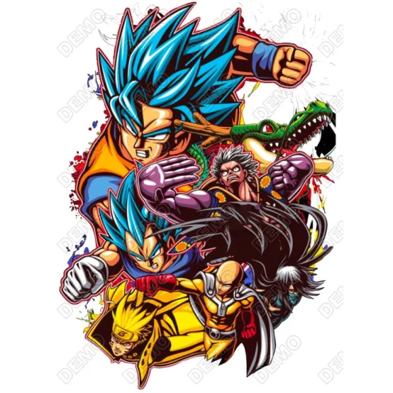 Anime Dragon Ball DTF Heat Iron on Transfer #2 Anime Dragon Ball DTF Heat Iron on Transfer #2