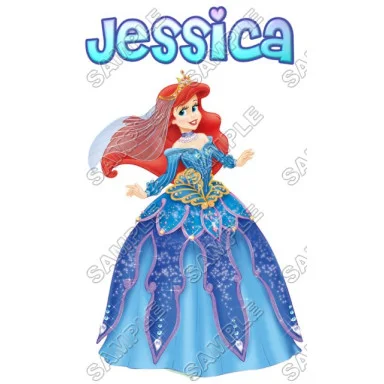 Ariel  The Little Mermaid   Personalized  Custom  DTF Iron on Transfer - Ready to Press #29