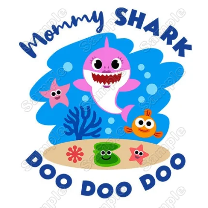 Baby Shark Family  Member  Custom  DTF Iron on Transfer