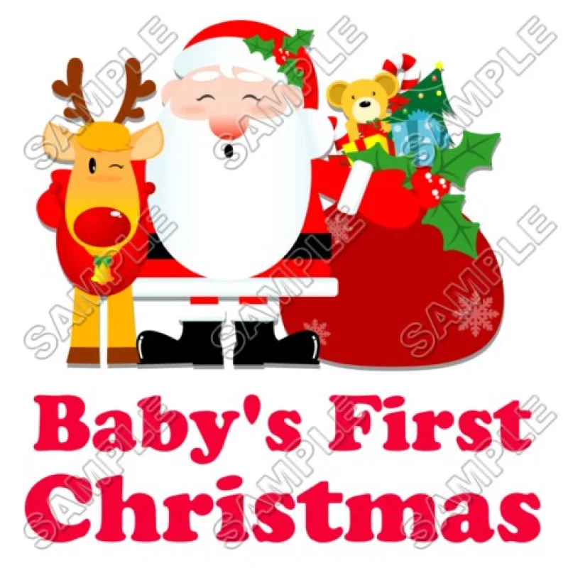 Babys First Christmas DTF Iron on Transfer - Ready to Press #69 Babys First Christmas DTF Iron on Transfer - Ready to Press #69