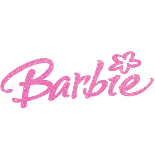 Barbie Iron On Logo Heat Transfer Vinyl HTV Glitter Barbie Iron On Logo Heat Transfer Vinyl HTV Glitter