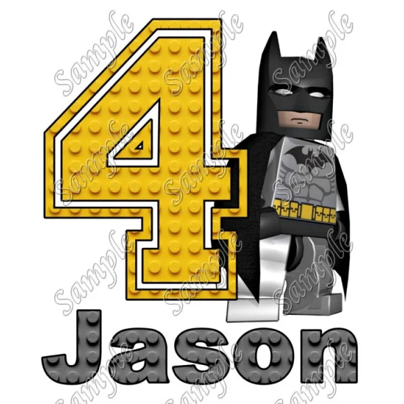 Batman Lego Birthday Personalized Custom DTF Iron on Transfer - Ready to Press #1 Batman Lego Birthday Personalized Custom DTF Iron on Transfer - Ready to Press #1