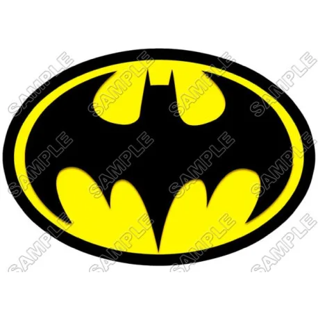 Batman Logo Yellow DTF Iron on Transfer - Ready to Press #12 Batman Logo Yellow DTF Iron on Transfer - Ready to Press #12