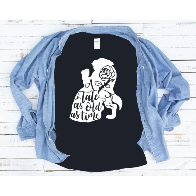 Beauty and the Beast Iron On Transfer Vinyl HTV Beauty and the Beast Iron On Transfer Vinyl HTV