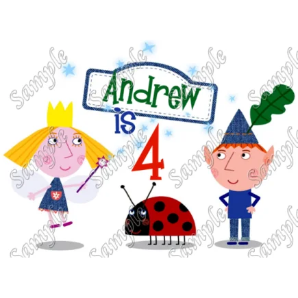 Ben & Hollys Little Kingdom  Birthday Personalized  Custom  DTF Iron on Transfer - Ready to Press #1