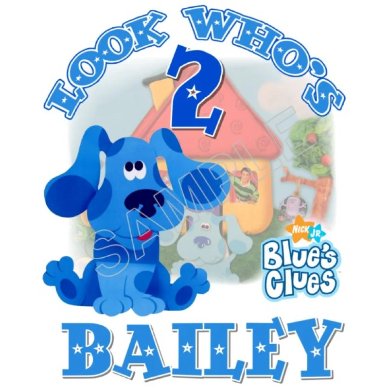 Blues Clues Birthday Personalized Custom DTF Iron on Transfer - Ready to Press #2 Blues Clues Birthday Personalized Custom DTF Iron on Transfer - Ready to Press #2