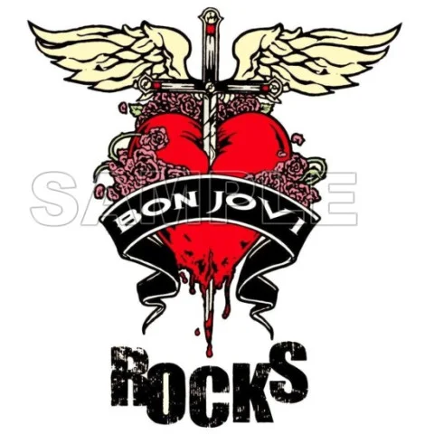 Bon Jovi DTF Iron on Transfer - Ready to Press #1 Bon Jovi DTF Iron on Transfer - Ready to Press #1