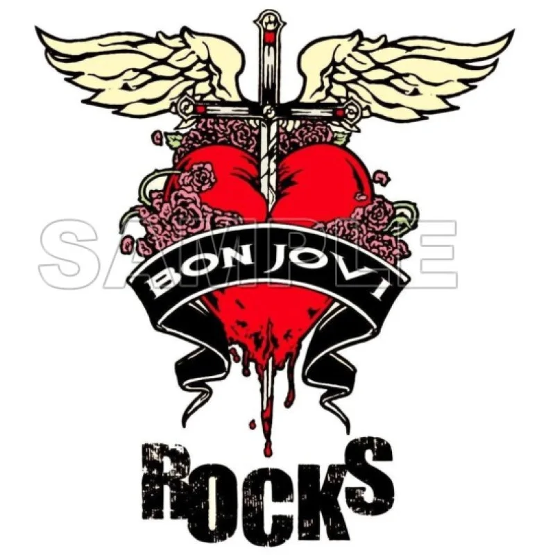 Bon Jovi DTF Iron on Transfer - Ready to Press #1 Bon Jovi DTF Iron on Transfer - Ready to Press #1