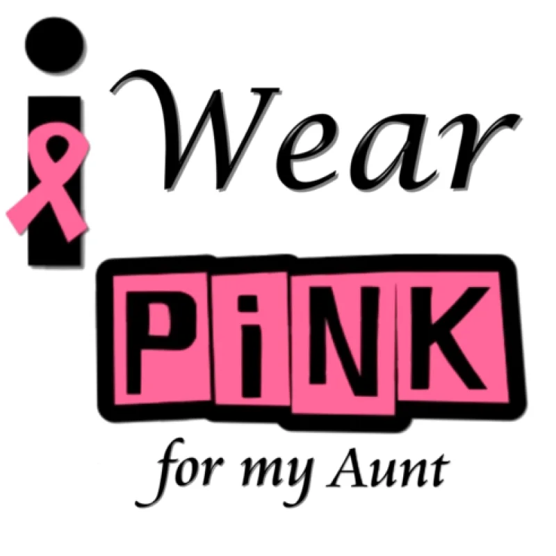 Breast Cancer Awareness ~I Wear Pink for my Aunt~ DTF Iron on Transfer - Ready to Press #11 Breast Cancer Awareness ~I Wear Pink for my Aunt~ DTF Iron on Transfer - Ready to Press #11