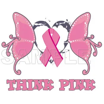 Breast Cancer Awareness ~ Think Pink ~ DTF Iron on Transfer - Ready to Press #20
