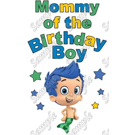 Bubble Guppies Mommy of the Birthday Boy Personalized Custom DTF Iron on Transfer - Ready to Press Bubble Guppies Mommy of the Birthday Boy Personalized Custom DTF Iron on Transfer - Ready to Press