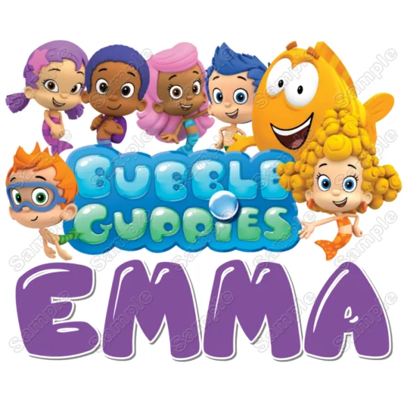 Bubble Guppies Personalized Custom DTF Iron on Transfer Bubble Guppies Personalized Custom DTF Iron on Transfer