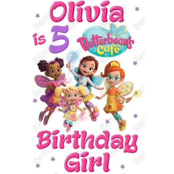 Butterbean's Café  Birthday  Custom  DTF Iron on Transfer - Ready to Press 