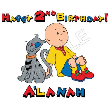 Caillou  Birthday Personalized Custom DTF Iron on Transfer - Ready to Press #48