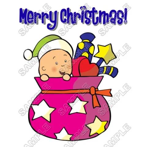 Christmas Caillou DTF Iron on Transfer - Ready to Press #74 Christmas Caillou DTF Iron on Transfer - Ready to Press #74