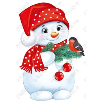  Christmas Cute Snowman  DTF Heat Iron on Transfer - Ready to Press 
