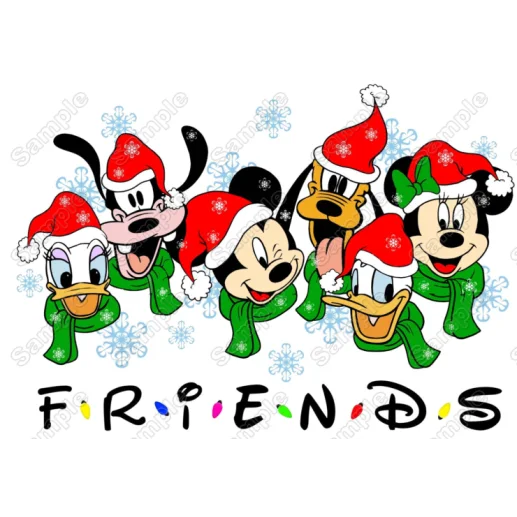 Christmas Disney Characters Mickey Mouse DTF Iron on Transfer - Ready to Press Christmas Disney Characters Mickey Mouse DTF Iron on Transfer - Ready to Press