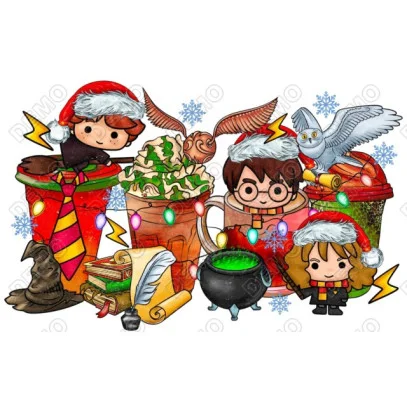 Christmas Harry Potter DTF Iron on Transfer - Ready to Press Christmas Harry Potter DTF Iron on Transfer - Ready to Press