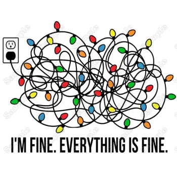 Christmas I'm Fine  DTF Iron on Transfer - Ready to Press 