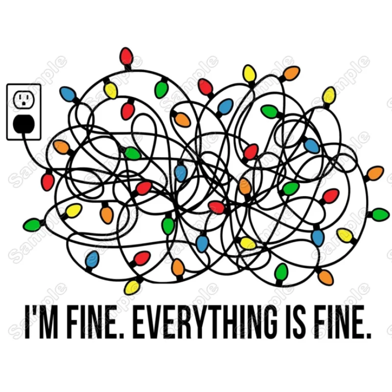 Christmas Im Fine DTF Iron on Transfer - Ready to Press Christmas Im Fine DTF Iron on Transfer - Ready to Press