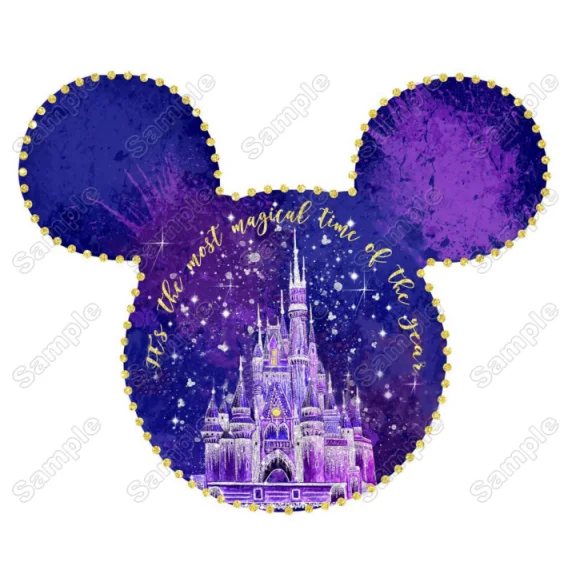 Christmas Magic Kingdom Mickey DTF Heat Iron on Transfer Christmas Magic Kingdom Mickey DTF Heat Iron on Transfer