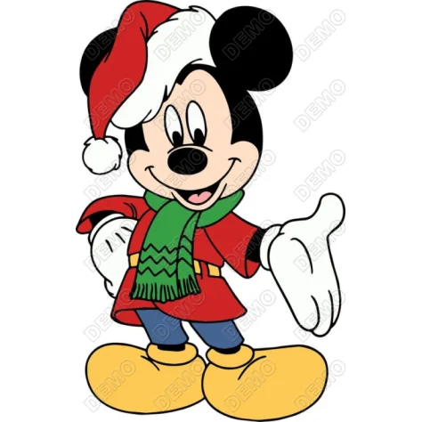 Christmas Mickey Mouse DTF Heat Iron on Transfer - Ready to Press Christmas Mickey Mouse DTF Heat Iron on Transfer - Ready to Press