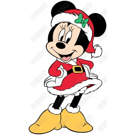 Christmas Minnie Mouse DTF Iron on Transfer - Ready to Press #4 Christmas Minnie Mouse DTF Iron on Transfer - Ready to Press #4