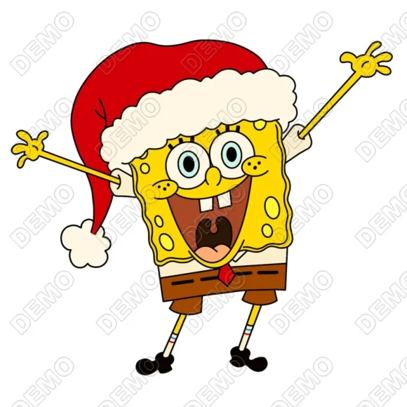 Christmas SpongeBob DTF Heat Iron on Transfer - Ready to Press Christmas SpongeBob DTF Heat Iron on Transfer - Ready to Press